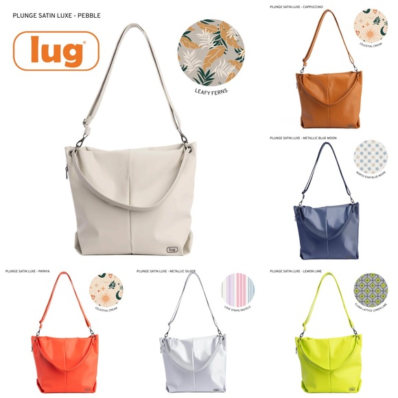 Lug Plunge Satin Luxe VL Carry All Crossbody Bag NWT